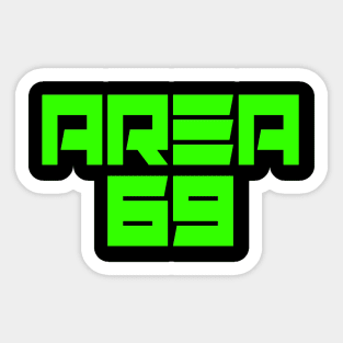 Funny Alien Design Area 69 Ufo Sticker